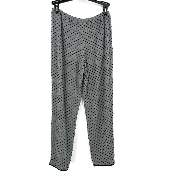 Soma size XS gray black polka dot button up pajama set long sleeve pants - Picture 6 of 8